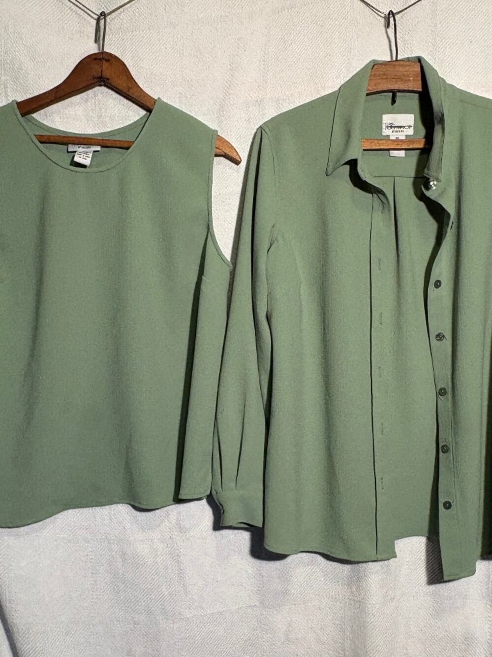 Vintage TOG Shop Green Quilted Jacket & Vest Set Size 0X (Fits L/XL)